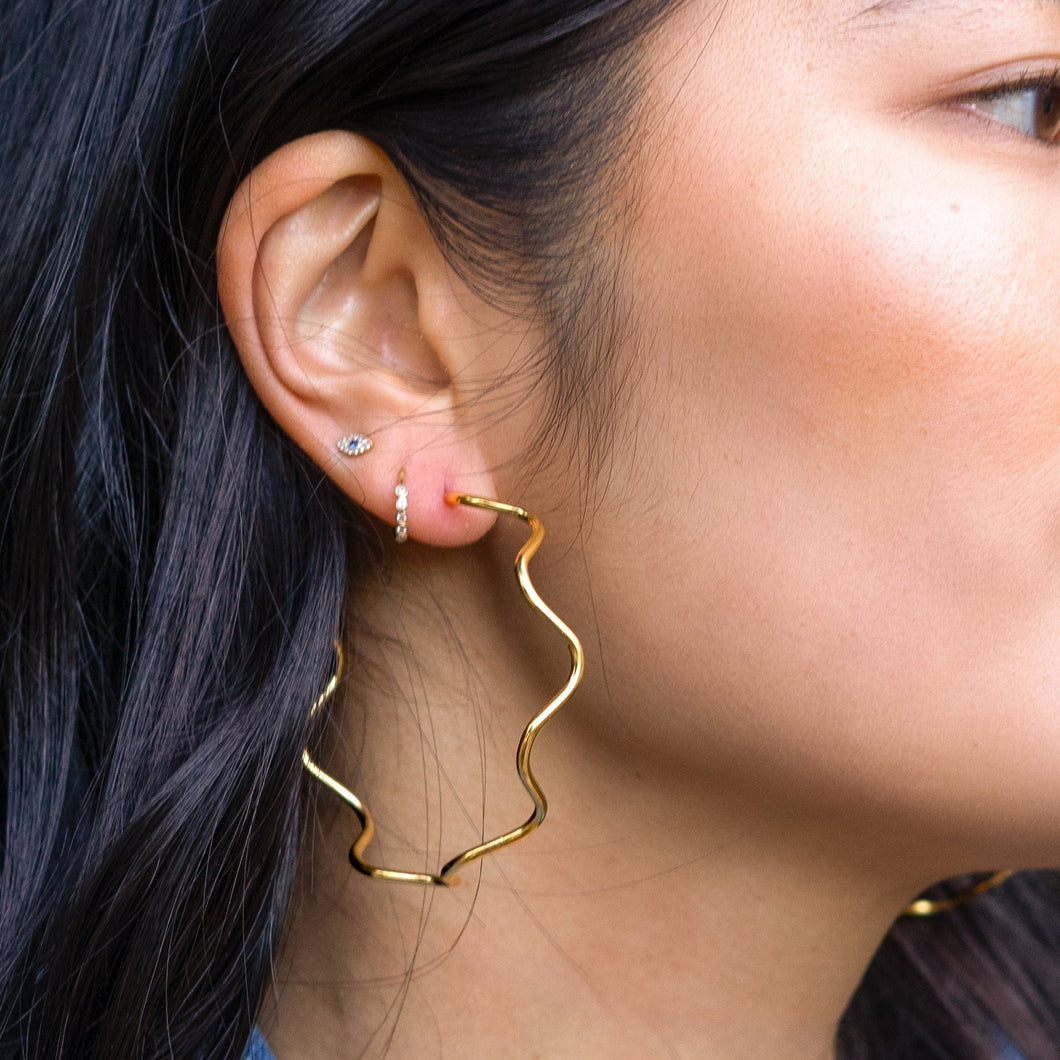 Alma Hoops- 18K Gold Plated
