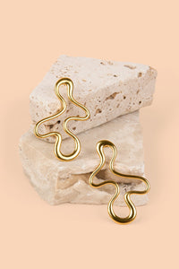 Amoeba Studs- 18K Gold Plated - Tigertree