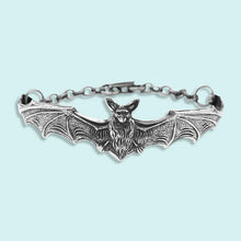 Load image into Gallery viewer, Silver Bat Bracelet - Tigertree
