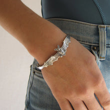 Load image into Gallery viewer, Silver Bat Bracelet - Tigertree
