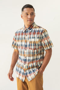 Harbor Slim Shirt - Aurora Space Dye Plaid