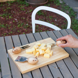 Cheese Board and Mouse Knives