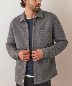 Corbet Quilted Overshirt - Dark Heather Grey