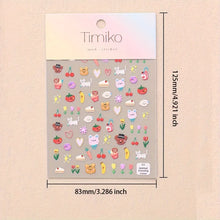 Load image into Gallery viewer, Kawaii Nail Sticker Sheet
