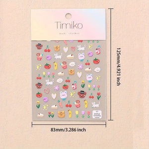 Kawaii Nail Sticker Sheet