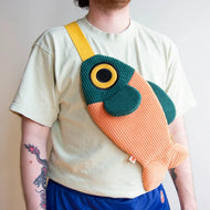 The Fish Bag - Coral / Dark Green