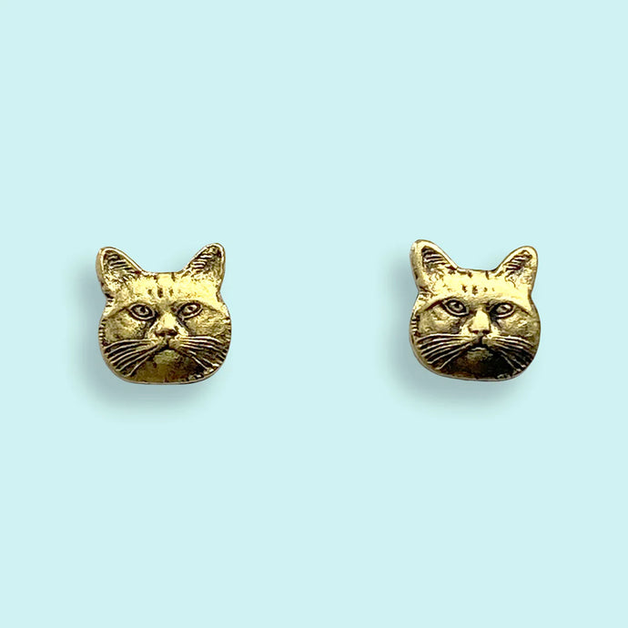 Here Kitty Cat Stud Earrings - Tigertree