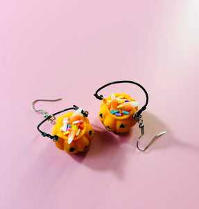 Jack-O-Lantern Pumpkin Earrings