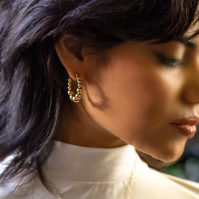 Elio Hoops - 18k Gold Plated - Tigertree