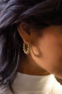 Elio Hoops - 18k Gold Plated - Tigertree