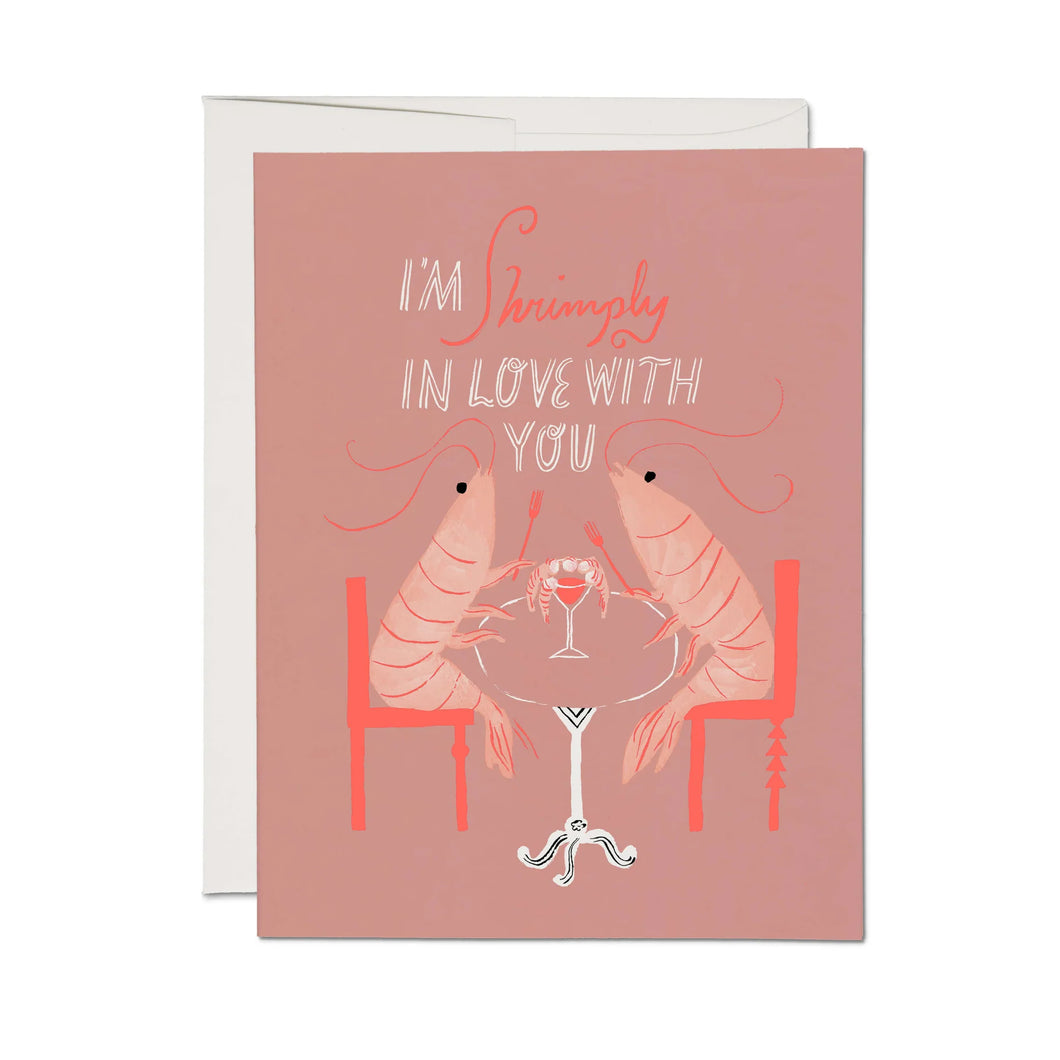 Shrimply In Love Card