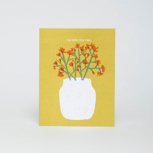Here For You Flowers Card - Tigertree