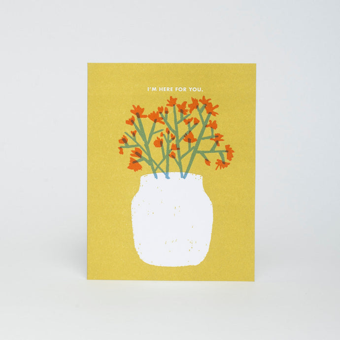 Here For You Flowers Card - Tigertree