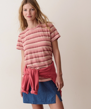 Load image into Gallery viewer, Jacquard Stripe Tee - Sunset Stripe
