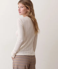 Load image into Gallery viewer, Lexi Pointelle Henley - Antique White
