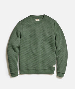 Corbet Quilted Crewneck- Olive - Tigertree