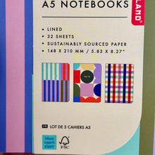 Load image into Gallery viewer, Set of 3 Patterned Notebooks
