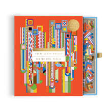 Load image into Gallery viewer, Frank Lloyd Wright Saguaro Cactus &amp; Forms 750 Piece Shaped Foil Puzzle
