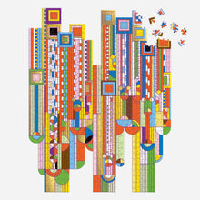 Load image into Gallery viewer, Frank Lloyd Wright Saguaro Cactus &amp; Forms 750 Piece Shaped Foil Puzzle
