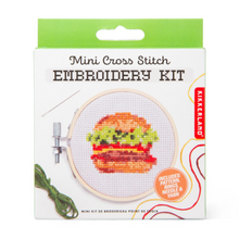 Load image into Gallery viewer, Burger Mini Cross Embroidery Kit
