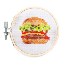 Load image into Gallery viewer, Burger Mini Cross Embroidery Kit
