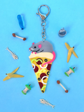 Load image into Gallery viewer, Pizza Rat Keychain
