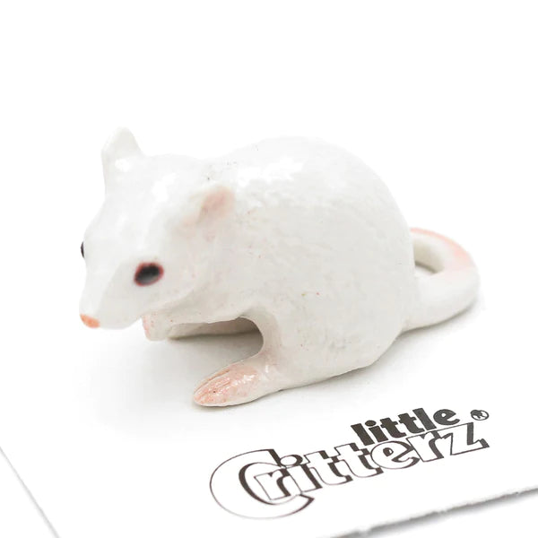 Nibbles White Mouse - Little Critterz - Tigertree