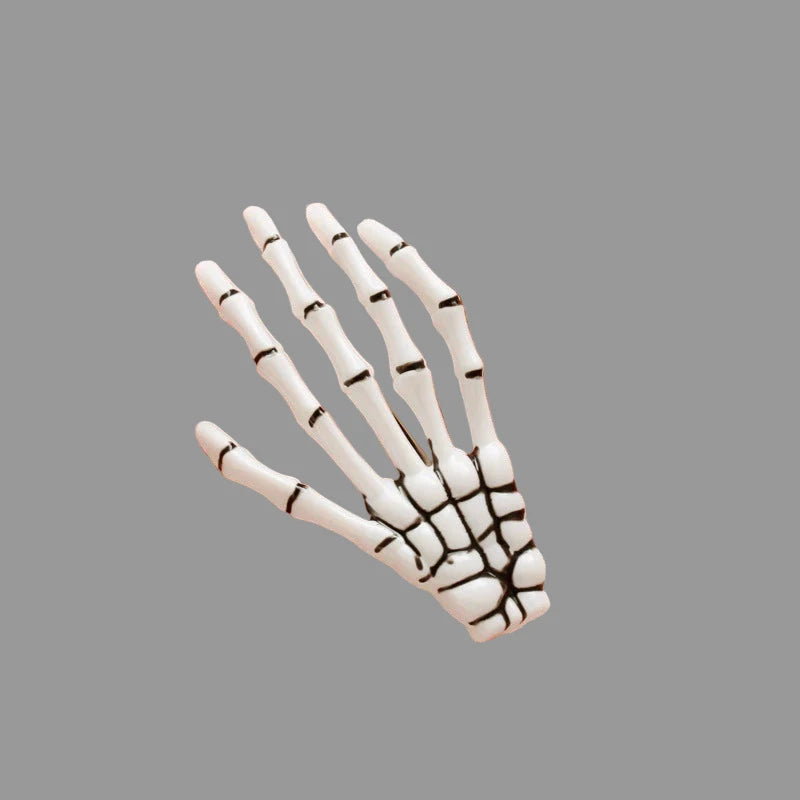 Skeleton Hand Hairclip White