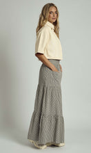 Load image into Gallery viewer, Woven Midi Check Tiered Skirt
