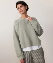 Load image into Gallery viewer, Crop Mixed Media Sweatshirt - Shadow - Tigertree
