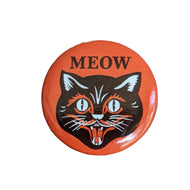 MEOW Black Cat Button - Tigertree