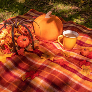 Classic Wool Blanket- Pumpkin Spice