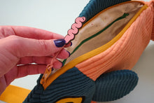 Load image into Gallery viewer, The Fish Bag - Coral / Dark Green

