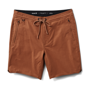 Layover Traveler Shorts- Ochre Red