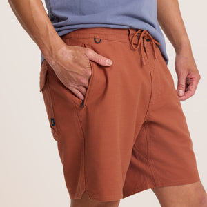 Layover Traveler Shorts- Ochre Red