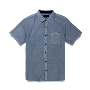 Made to Fade Short Sleeve Button Up Shirt- Washed Slate