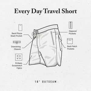 Layover Traveler Shorts- Ochre Red - Tigertree