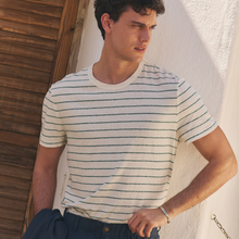 Load image into Gallery viewer, Relaxed Cotton Hemp Tee - Mediterranean Stripe
