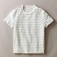Load image into Gallery viewer, Relaxed Cotton Hemp Tee - Mediterranean Stripe
