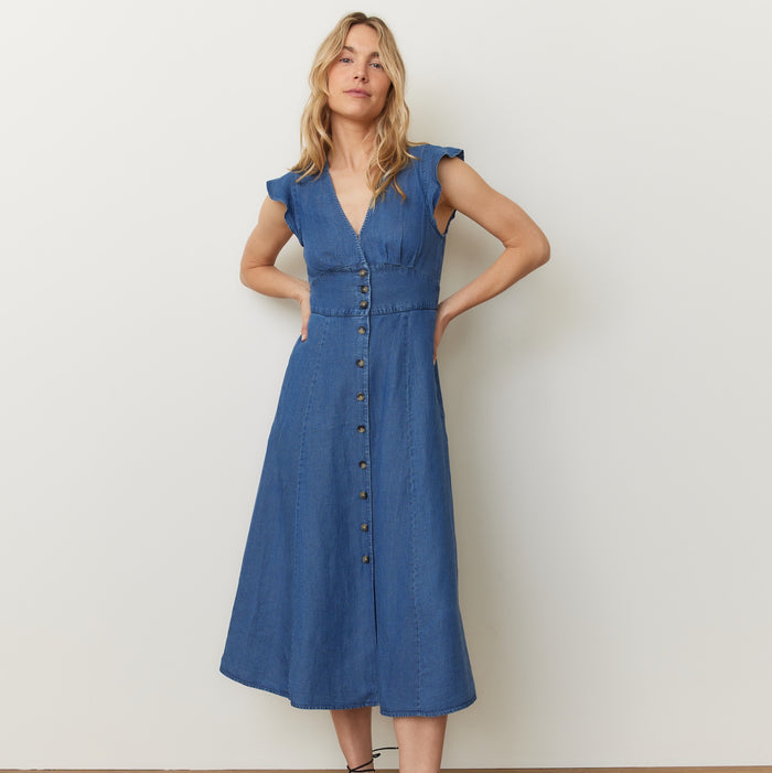 Camila Midi Dress - Medium Wash - Tigertree