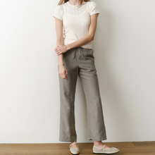 Load image into Gallery viewer, Linen Drawstring Pant - Sea Spray
