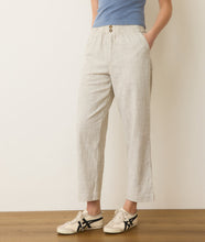 Load image into Gallery viewer, Elle Relaxed Crop Pant - Creme/Shadow Stripe - Tigertree

