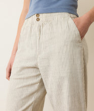 Load image into Gallery viewer, Elle Relaxed Crop Pant - Creme/Shadow Stripe - Tigertree
