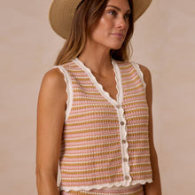 Load image into Gallery viewer, Pink Stripe Knit Vest - Tigertree
