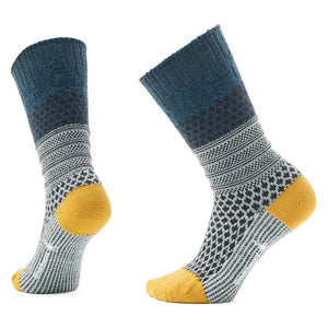 Popcorn Cable Crew Socks