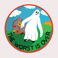 The Worst Is Over Vinyl Sticker - Tigertree