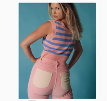 Load image into Gallery viewer, Shelly Bell Bottoms - Pink &amp; Cream - Tigertree
