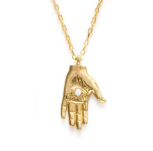 Load image into Gallery viewer, Tiny Mystic Hand Necklace- Opal
