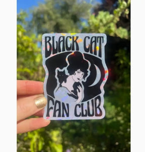 Black Cat Fan Club Sticker - Tigertree