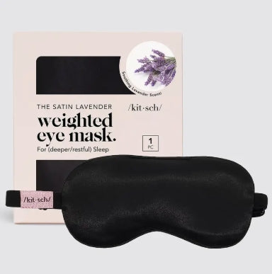 Lavender Weighted Satin Eye Mask